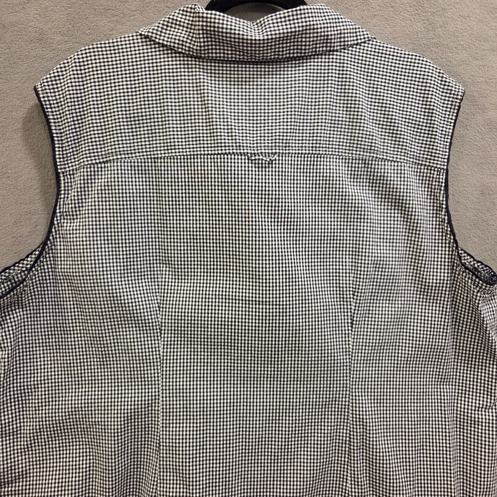 Cato Gingham Sleeveless Peplum Blouse Women's Size 26/28W Casual Office Cottage - Picture 5 of 12